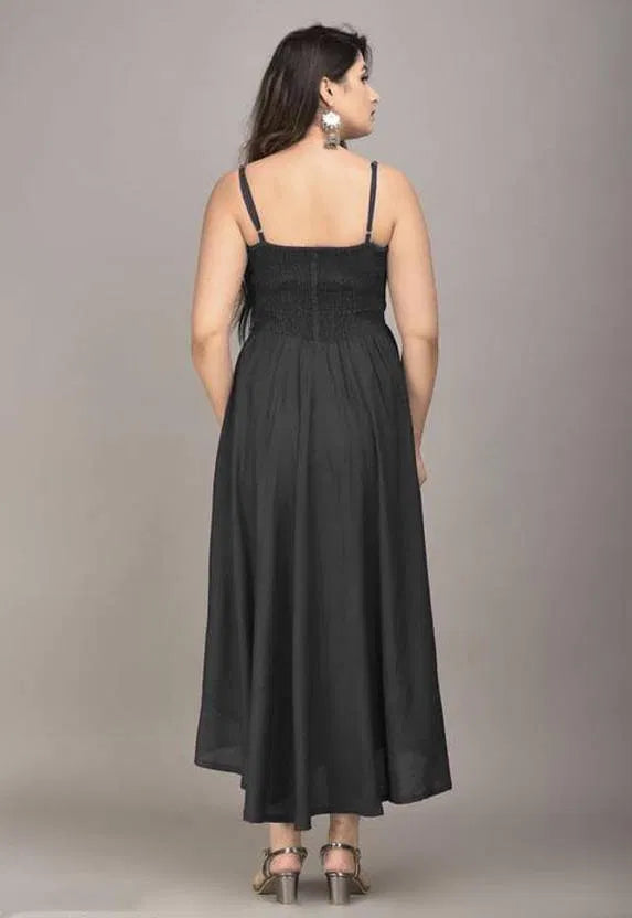 🖤 Women’s Black Maxi Dress – Elegant Full-Length Casual Wear