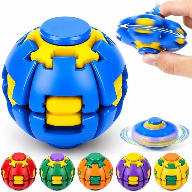 360° Rotating Fidget Ball – Press-to-Spin Sensory Toy | Pocket Size