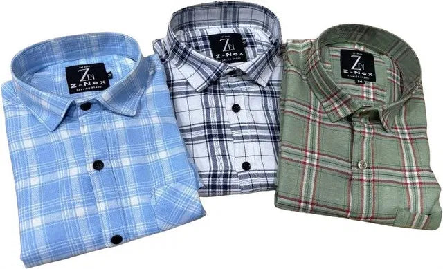 🔥 3 Stylish Check Shirts at One Amazing Price!