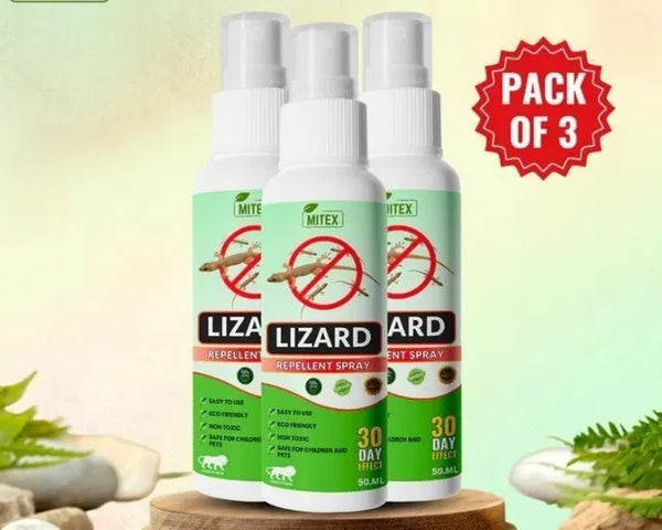 Lizard Repellent Spray – Powerful Home Protection | Pack of 3 × 50ml 🦎