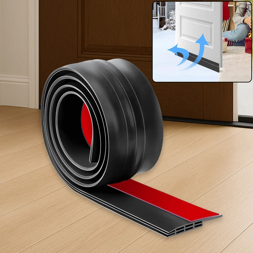 Silicone Door Bottom Seal Strip – 1 Meter Self-Adhesive Noise Reduction, Door Guard