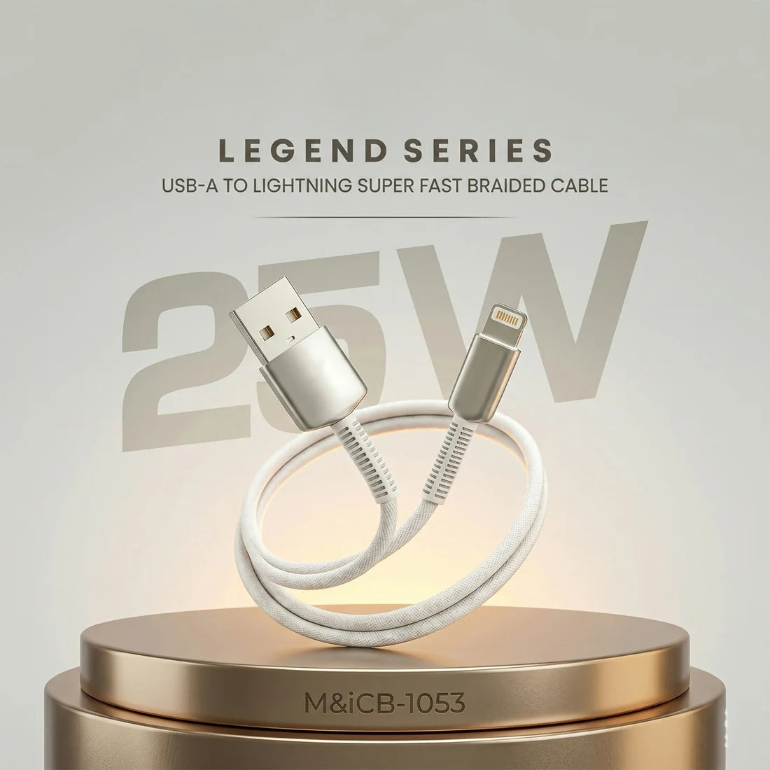 High Speed USB A to Lightning Cable – 25W Fast Charging & Data Transfer